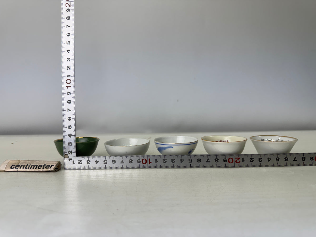 Y11116 Imperial Japan Army 10 military sakazuki Sake cups Japanese WW2 vintage