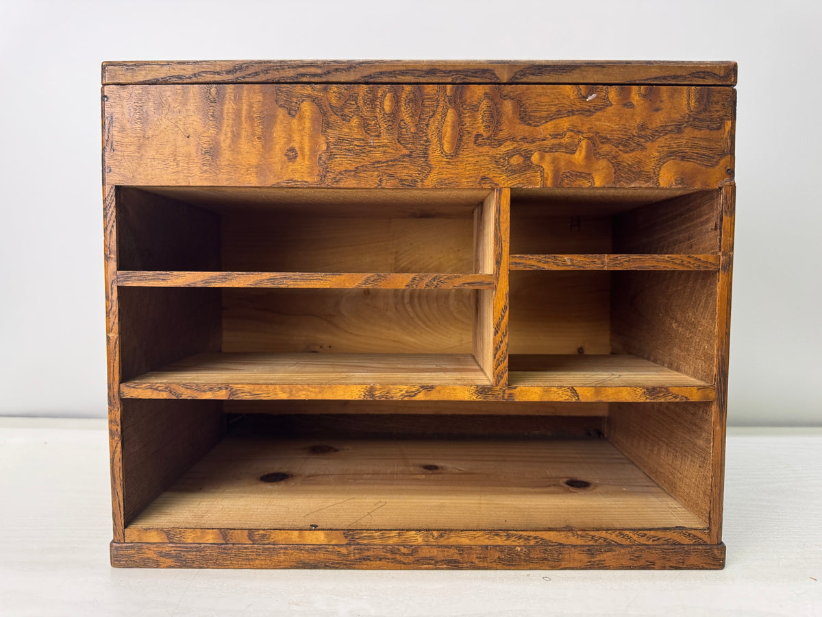 Y11122 TANSU Tamamoku wood small chest drawers Sewing box Japan antique storage