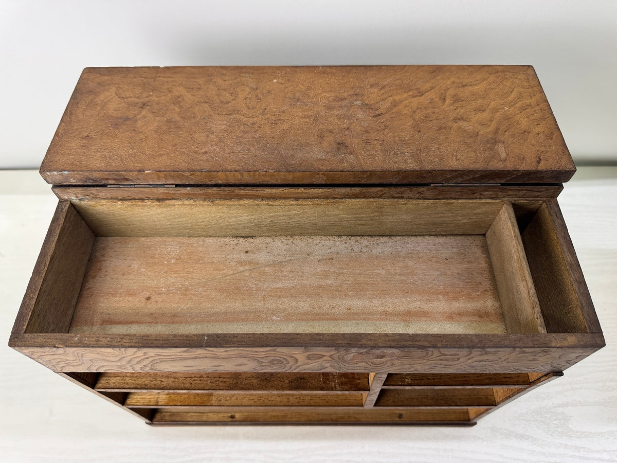 Y11123 TANSU Mulberry wood Sewing box small chest drawers Japan antique storage