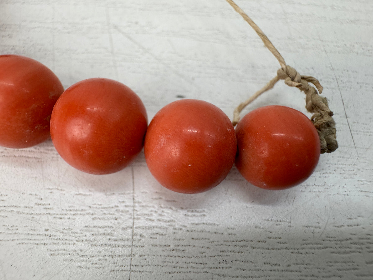 Y11124 KANZASHI 9 Genuine coral beads Negake hair accessory Japan antique kimono