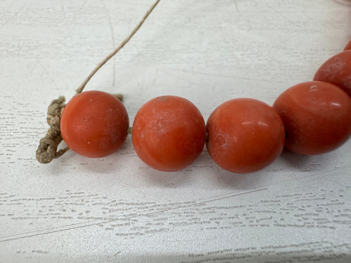 Y11124 KANZASHI 9 Genuine coral beads Negake hair accessory Japan antique kimono