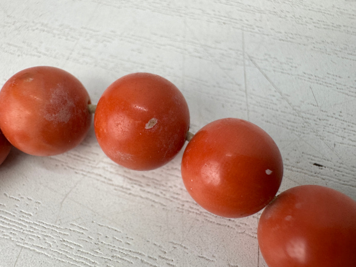 Y11124 KANZASHI 9 Genuine coral beads Negake hair accessory Japan antique kimono