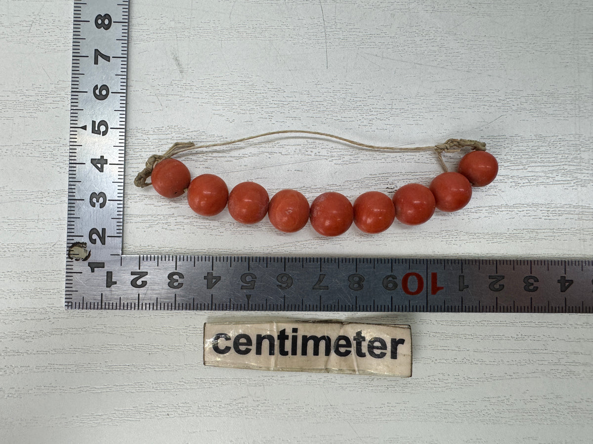 Y11124 KANZASHI 9 Genuine coral beads Negake hair accessory Japan antique kimono