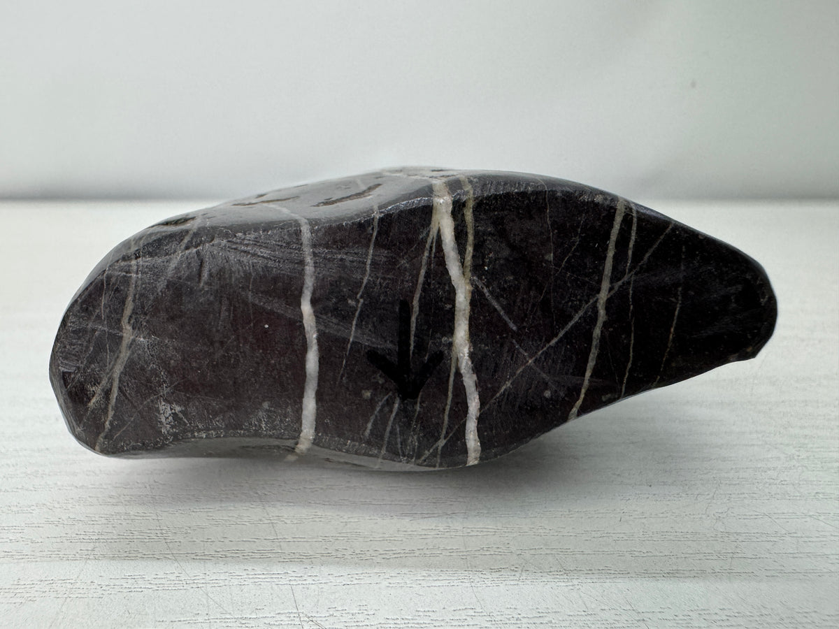 Y11130 OKIMONO Suiseki Raw Viewing stone wooden stand Japan antique interior