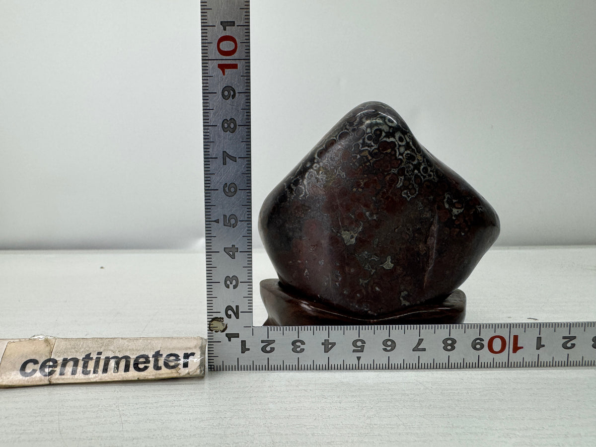 Y11133 OKIMONO Suiseki viewing stone  wooden stand Japan antique interior decor