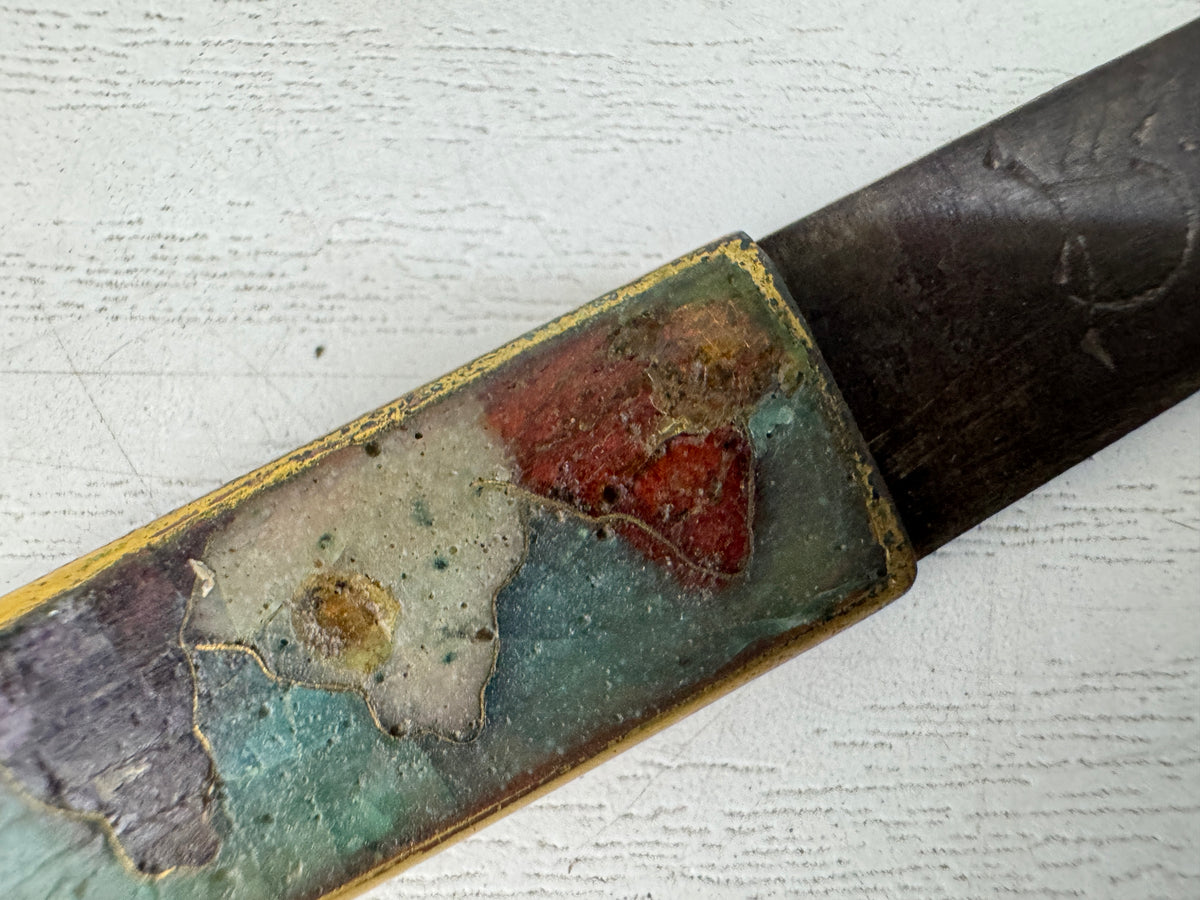 Y11135 TSUKA Japanese small sword handle kozuka Japan antique Koshirae Katana