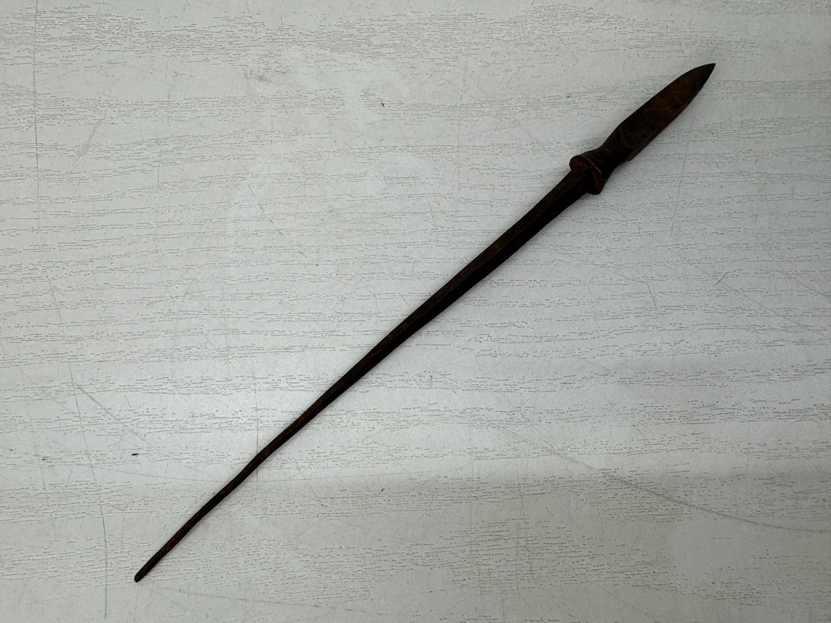 Y11136 YAJIRI Iron Arrowhead unsigned bow arrow sword fittings Japan antique