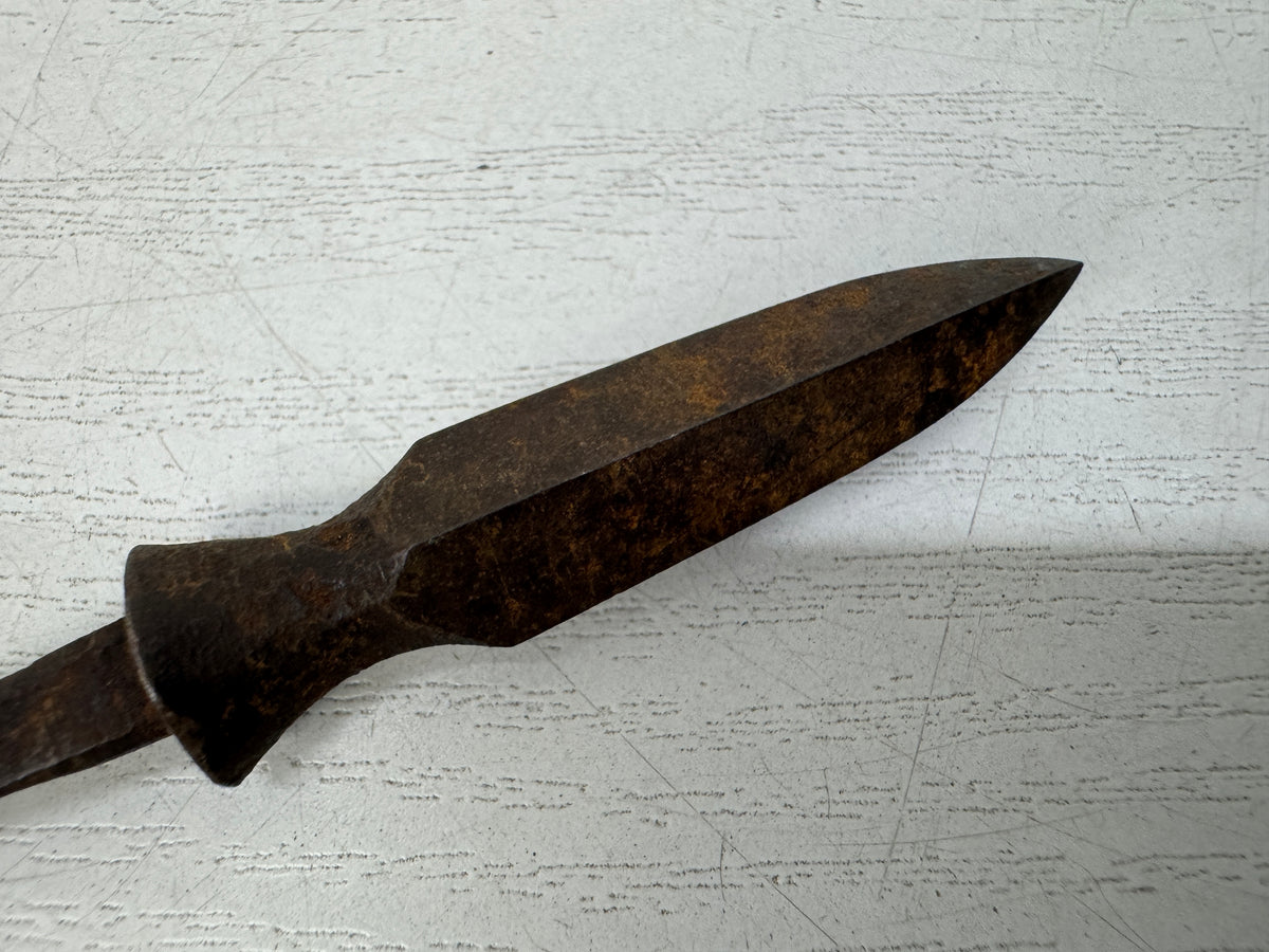 Y11136 YAJIRI Iron Arrowhead unsigned bow arrow sword fittings Japan antique