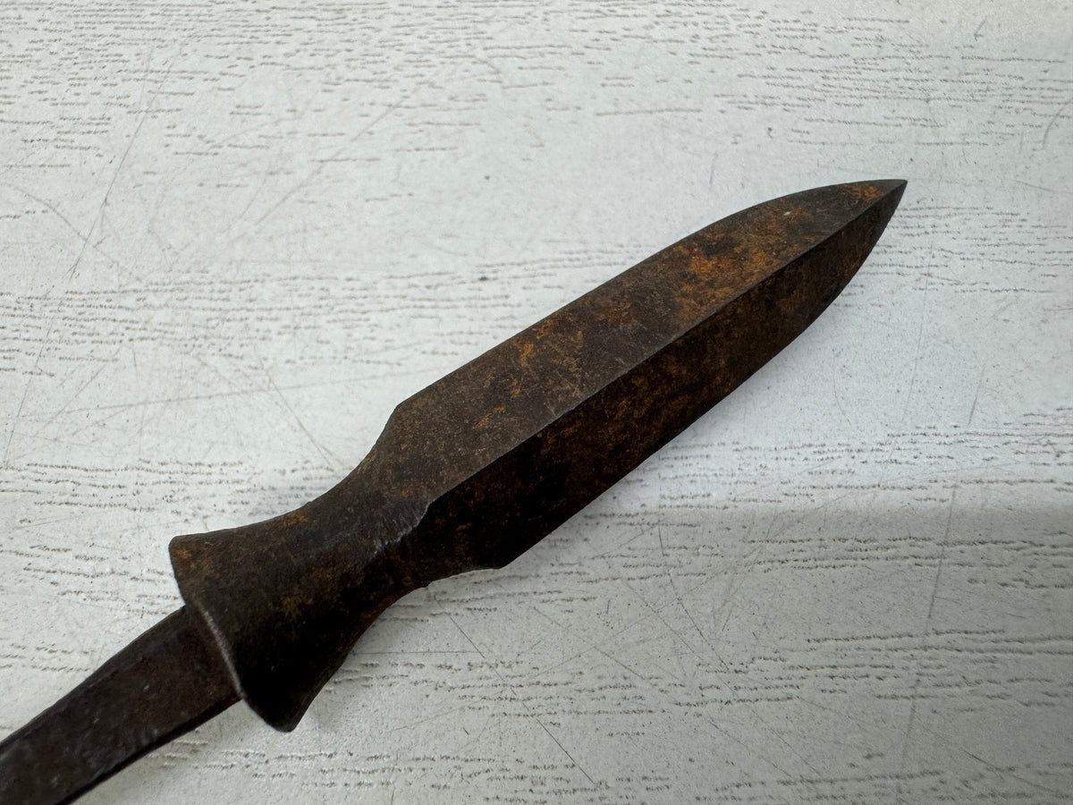 Y11136 YAJIRI Iron Arrowhead unsigned bow arrow sword fittings Japan antique