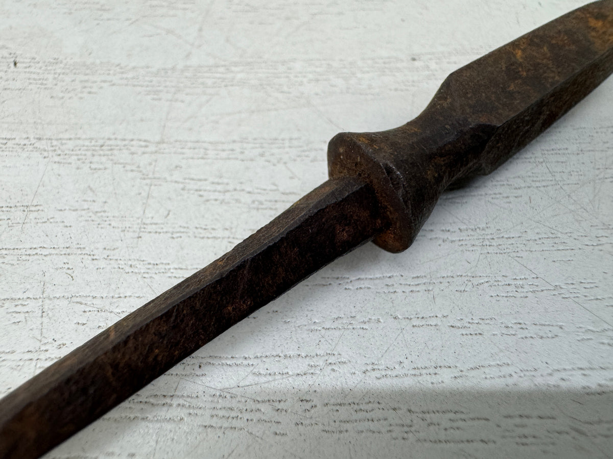 Y11136 YAJIRI Iron Arrowhead unsigned bow arrow sword fittings Japan antique