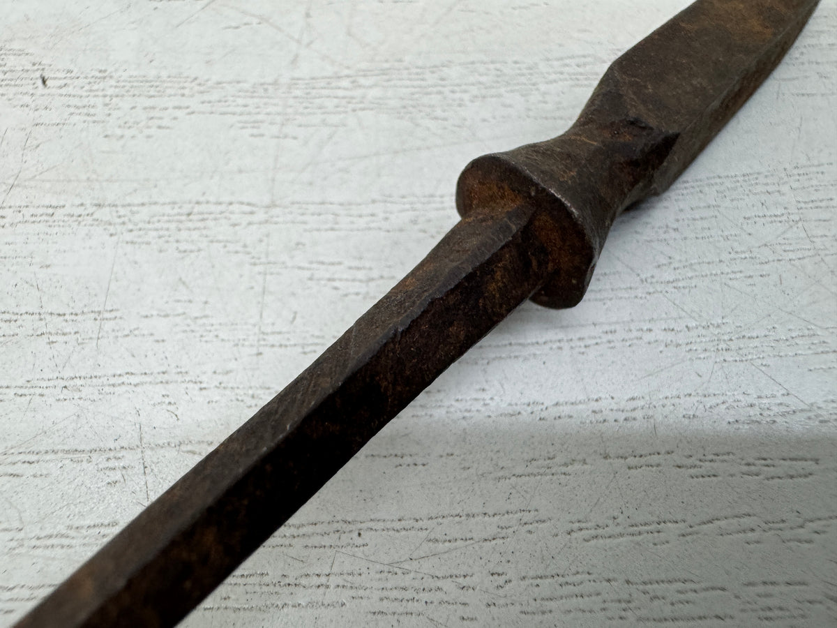 Y11136 YAJIRI Iron Arrowhead unsigned bow arrow sword fittings Japan antique