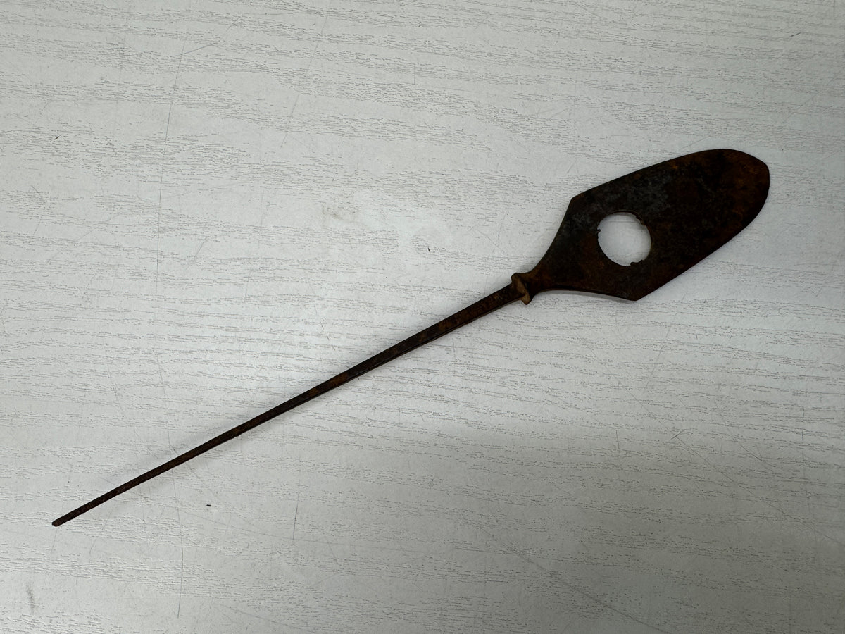 Y11138 YAJIRI Iron openwork Arrowhead signed Japan antique weapon bow arrow