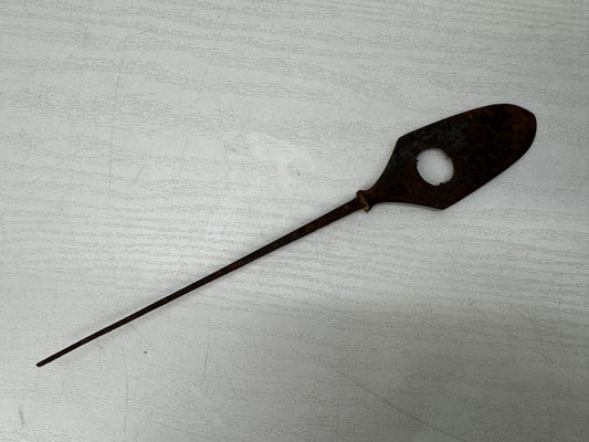 Y11138 YAJIRI Iron openwork Arrowhead signed Japan antique weapon bow arrow