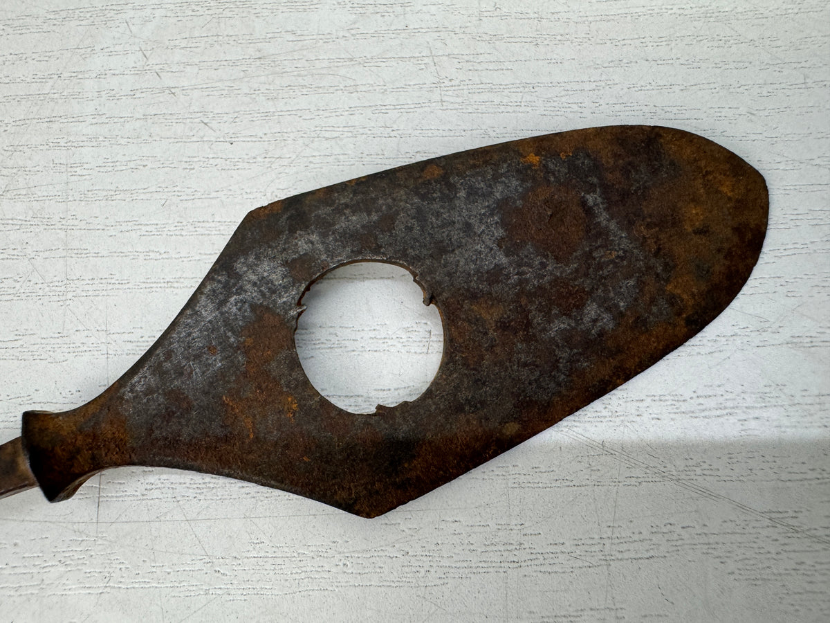 Y11138 YAJIRI Iron openwork Arrowhead signed Japan antique weapon bow arrow