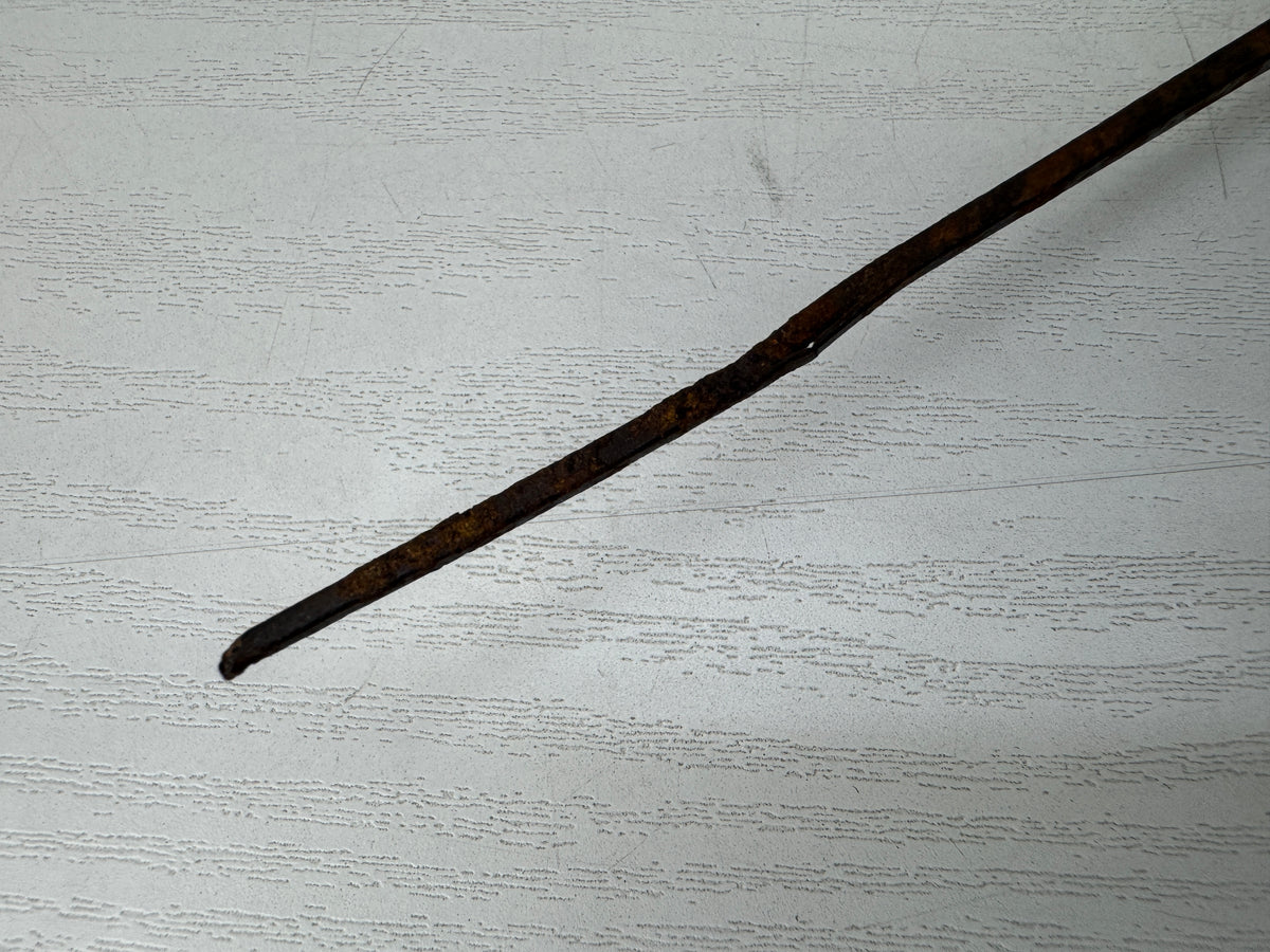Y11139 YAJIRI Iron Hirane wide flat Arrowhead openwork weaponry Japan antique