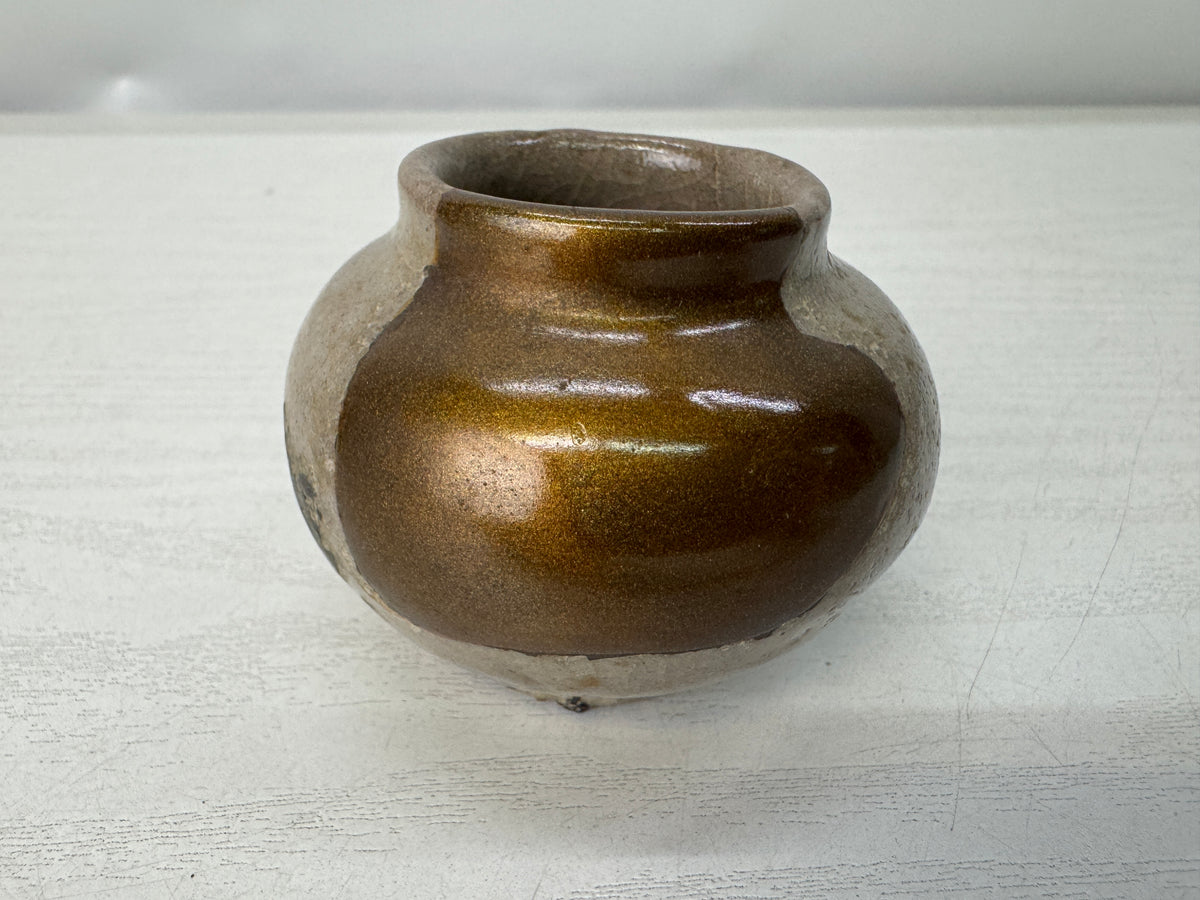 Y11151 VASE Karatsu-ware Jar kintsugi Japan antique ikebana floral arragnement