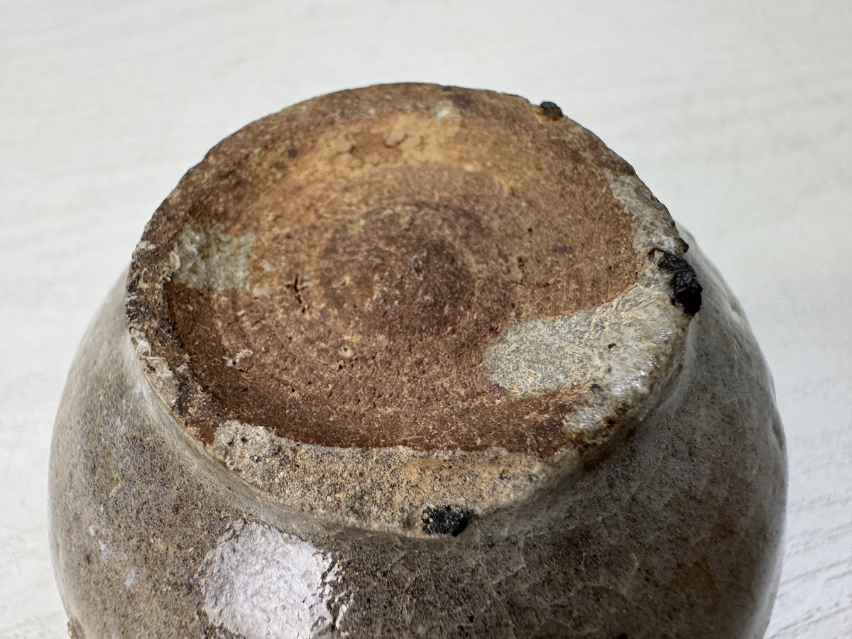 Y11151 VASE Karatsu-ware Jar kintsugi Japan antique ikebana floral arragnement