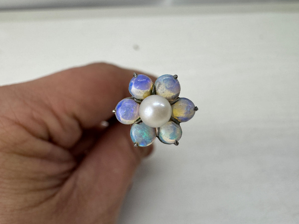 Y11153 KANZASHI Comb Hair pin accessory Pearl Opal craft Japan antique kimono