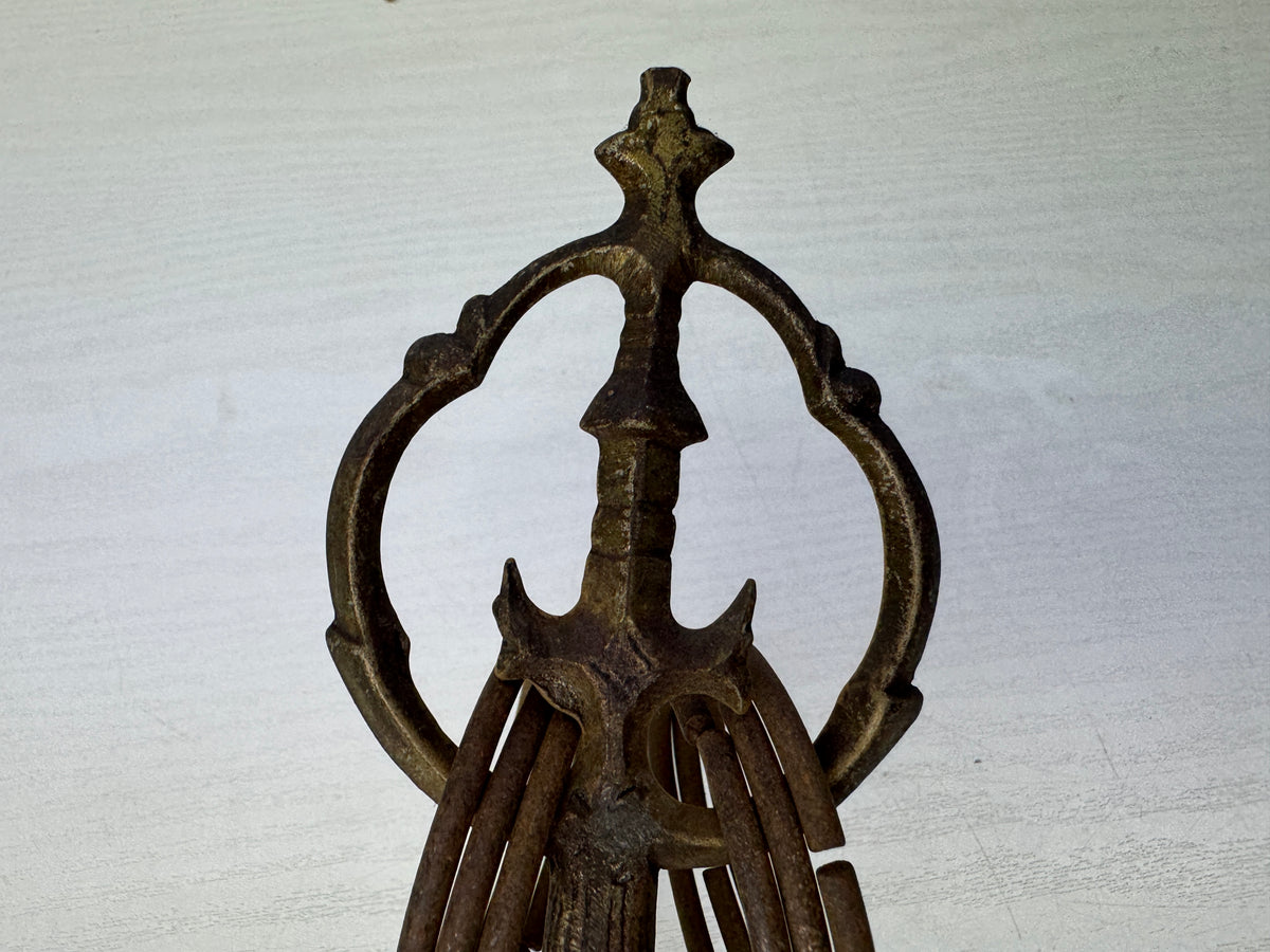 Y11155 Buddhist Altar Shakujo Khakkhara priest's staff Japan antique Buddhism