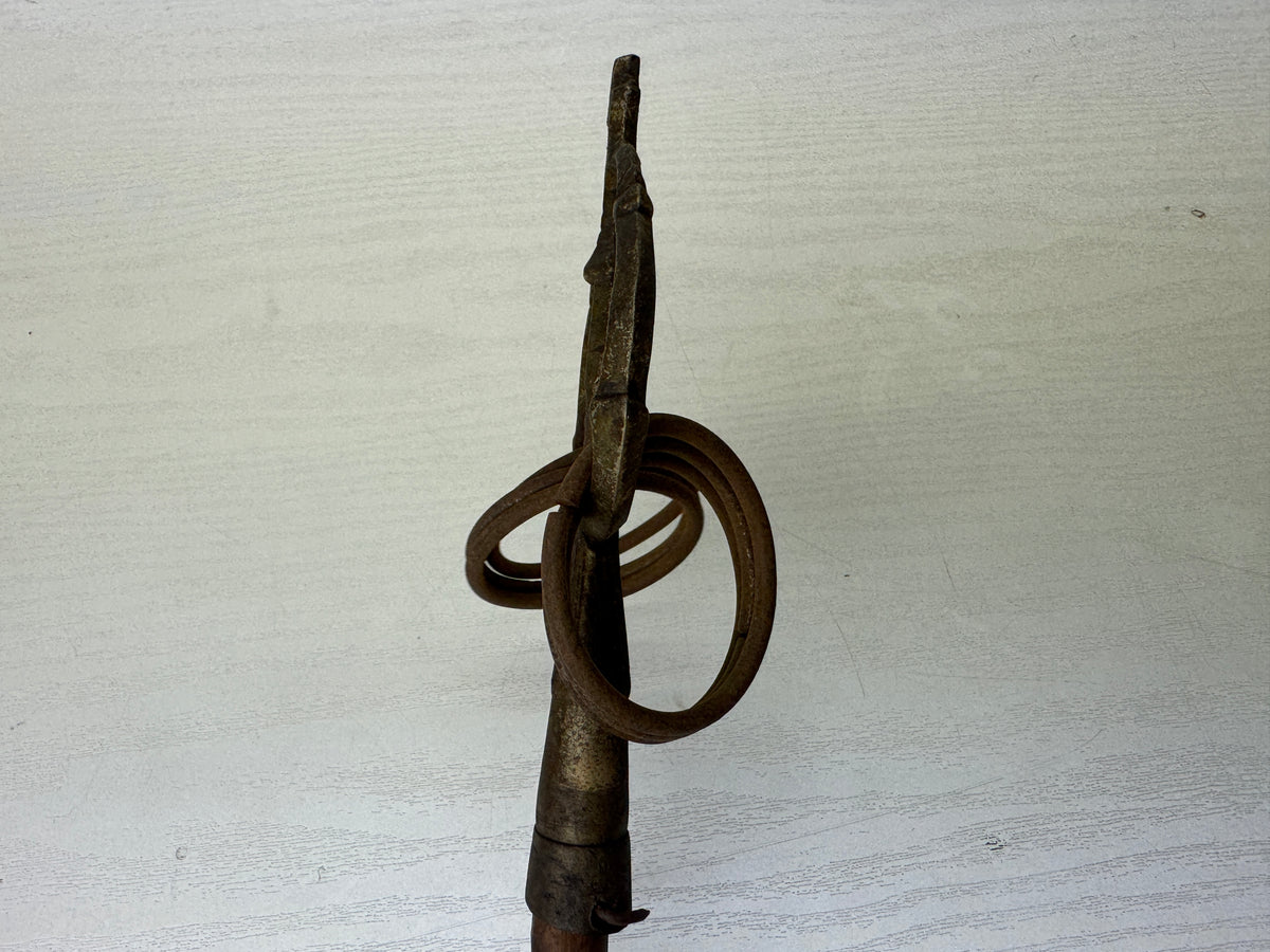 Y11155 Buddhist Altar Shakujo Khakkhara priest's staff Japan antique Buddhism