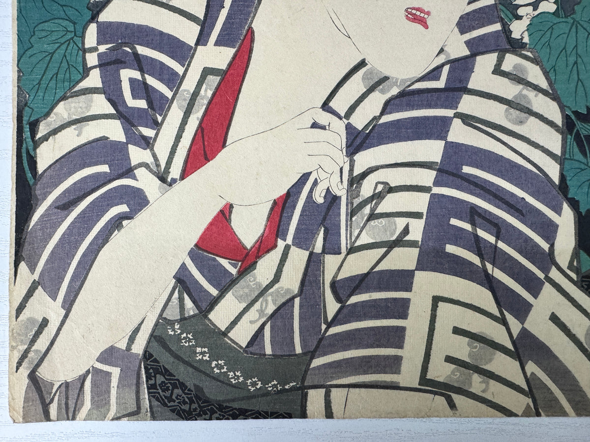 Y11162 WOODBLOCK PRINT Toyokuni Beautiful woman 1 piece Japan antique Ukiyoe