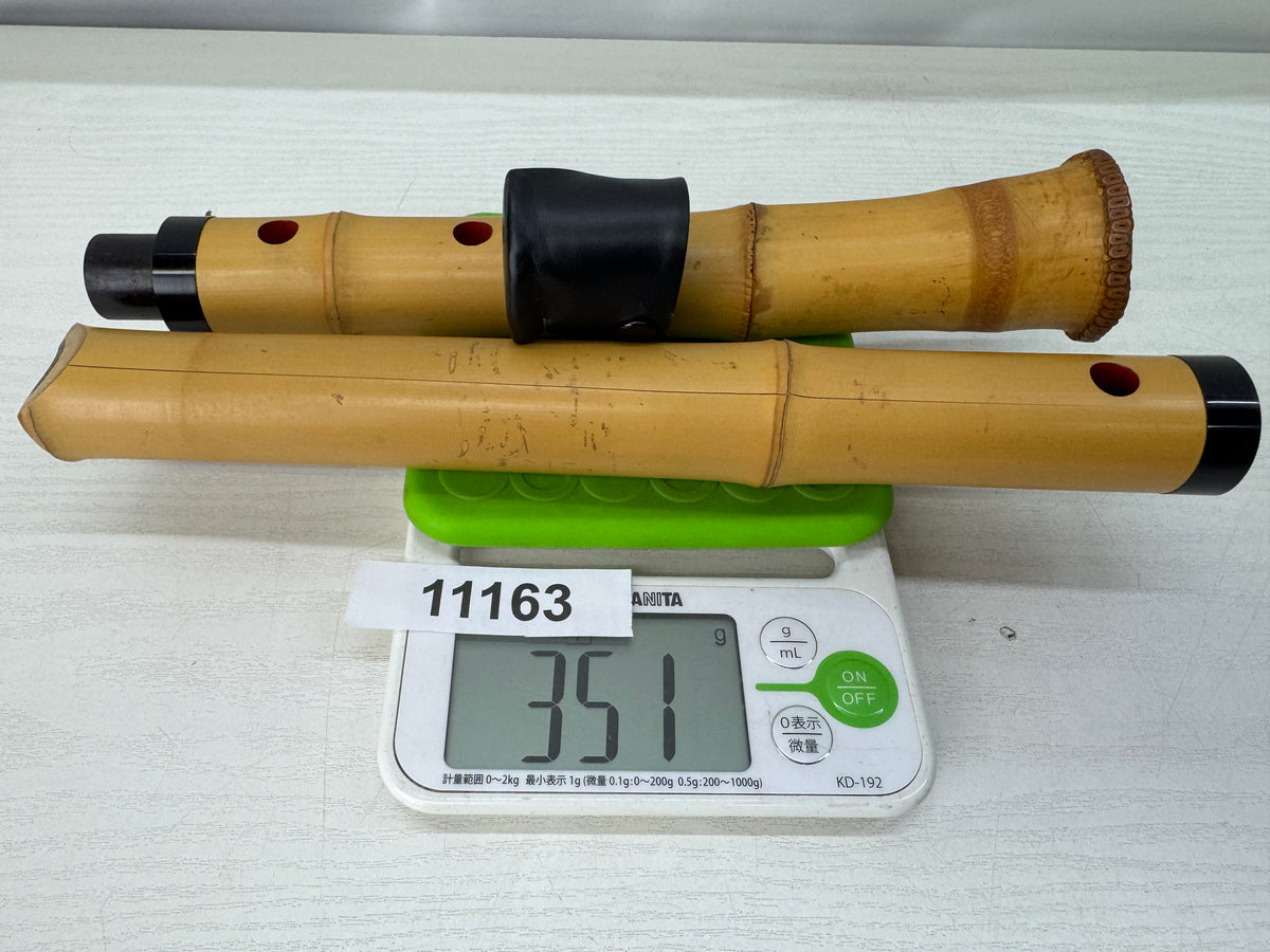 Y11163 SHAKUHACHI Bamboo flute Tozan style Japan antique musical instrument