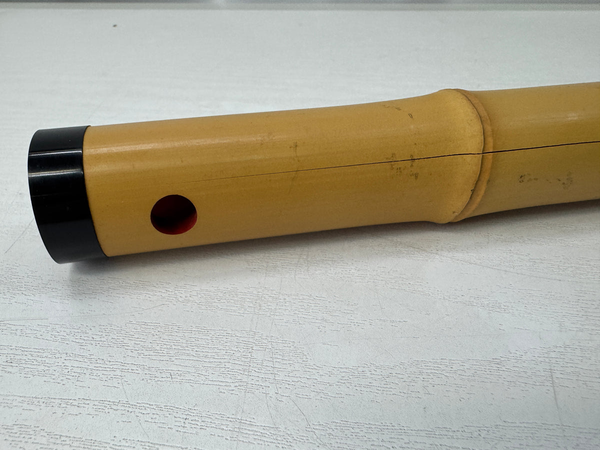 Y11163 SHAKUHACHI Bamboo flute Tozan style Japan antique musical instrument