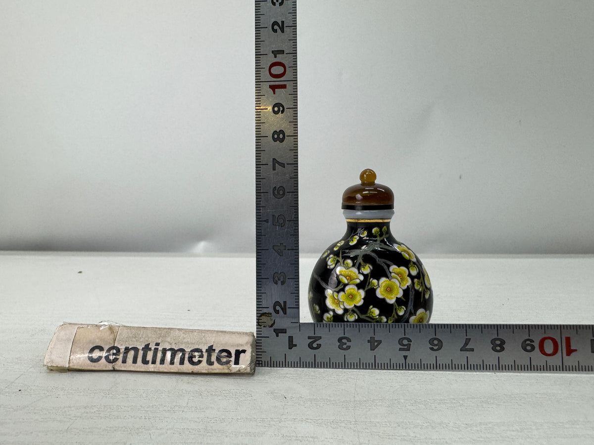 Y11168 VASE Snuff bottle Plum blossoms signed China antique tobacco container