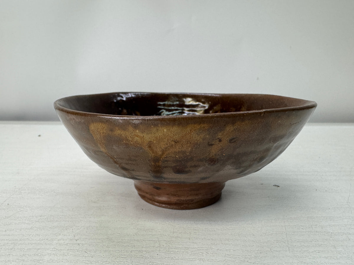 Y11172 CHAWAN Totoya bowl signed box Japan antique tea ceremony pottery cup