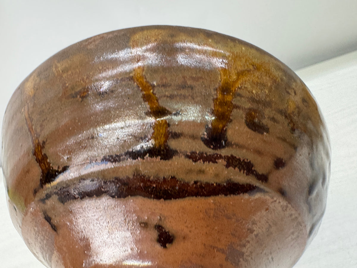 Y11172 CHAWAN Totoya bowl signed box Japan antique tea ceremony pottery cup