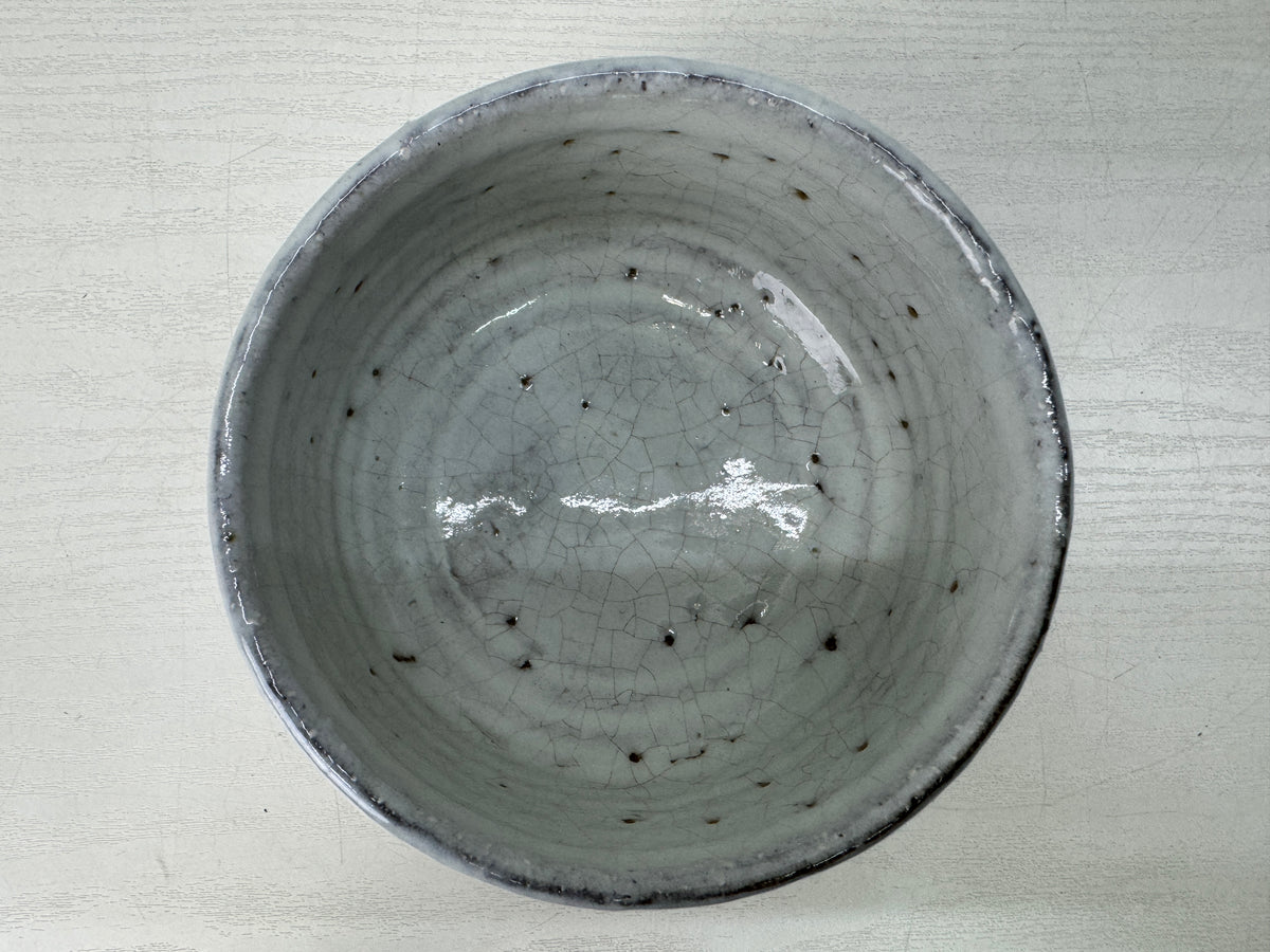 Y11174 CHAWAN Hagi-ware bowl signed box Japan antique tea ceremony pottery cup