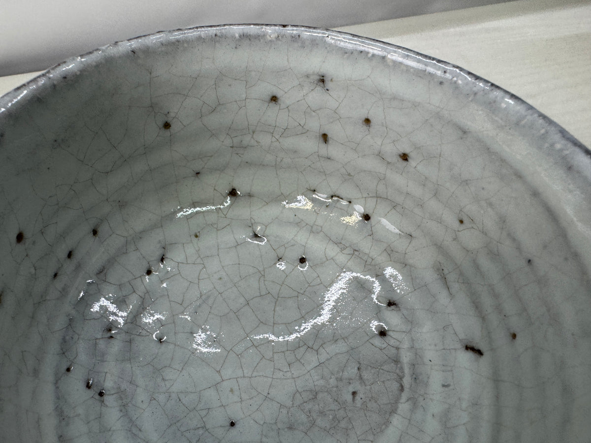 Y11174 CHAWAN Hagi-ware bowl signed box Japan antique tea ceremony pottery cup