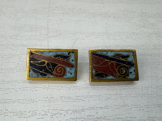 Y11202 MENUKI Cloisonne katana sword fittings Japan antique samurai koshirae