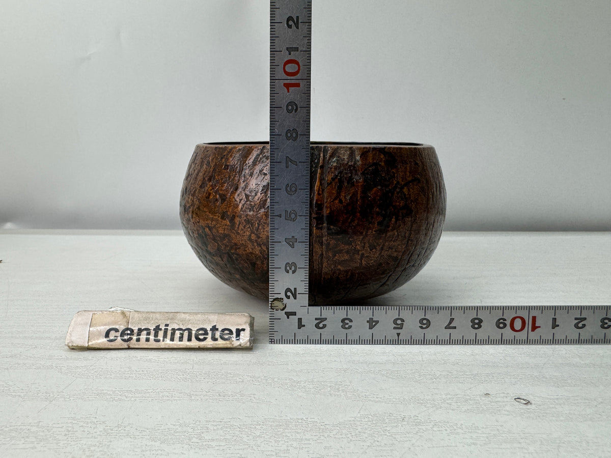 Y11212 KENSUI Coconut shell water pot container Crab Japan antique tea ceremony