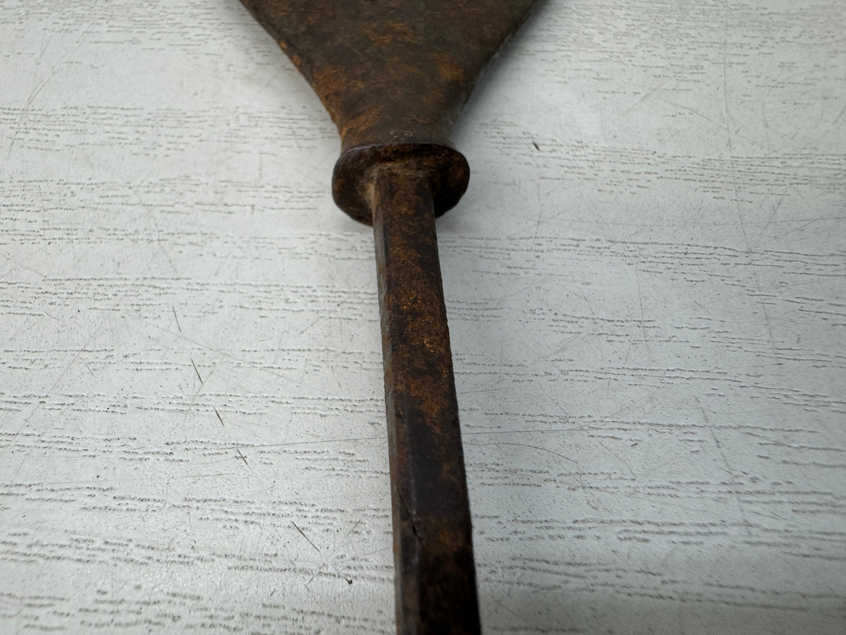 Y11229 YAJIRI Iron Arrowhead Karimata forked type bushi Japan antique bow arrow