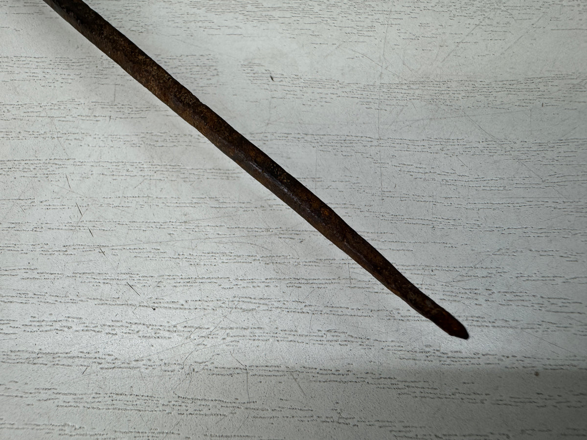 Y11229 YAJIRI Iron Arrowhead Karimata forked type bushi Japan antique bow arrow