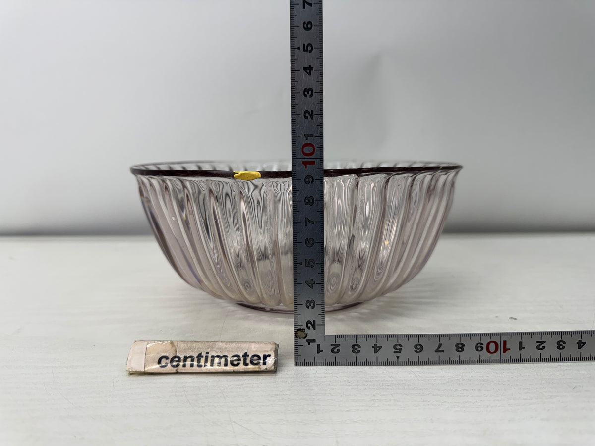 Y11231 CHAWAN Edo glass bowl  kintsugi box chrysanthemum Japan antique tableware