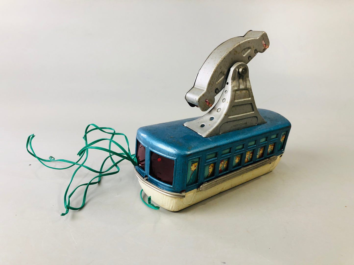 Y7152 TIN TOY Cable railway car gondola Japanese antique vintage interior