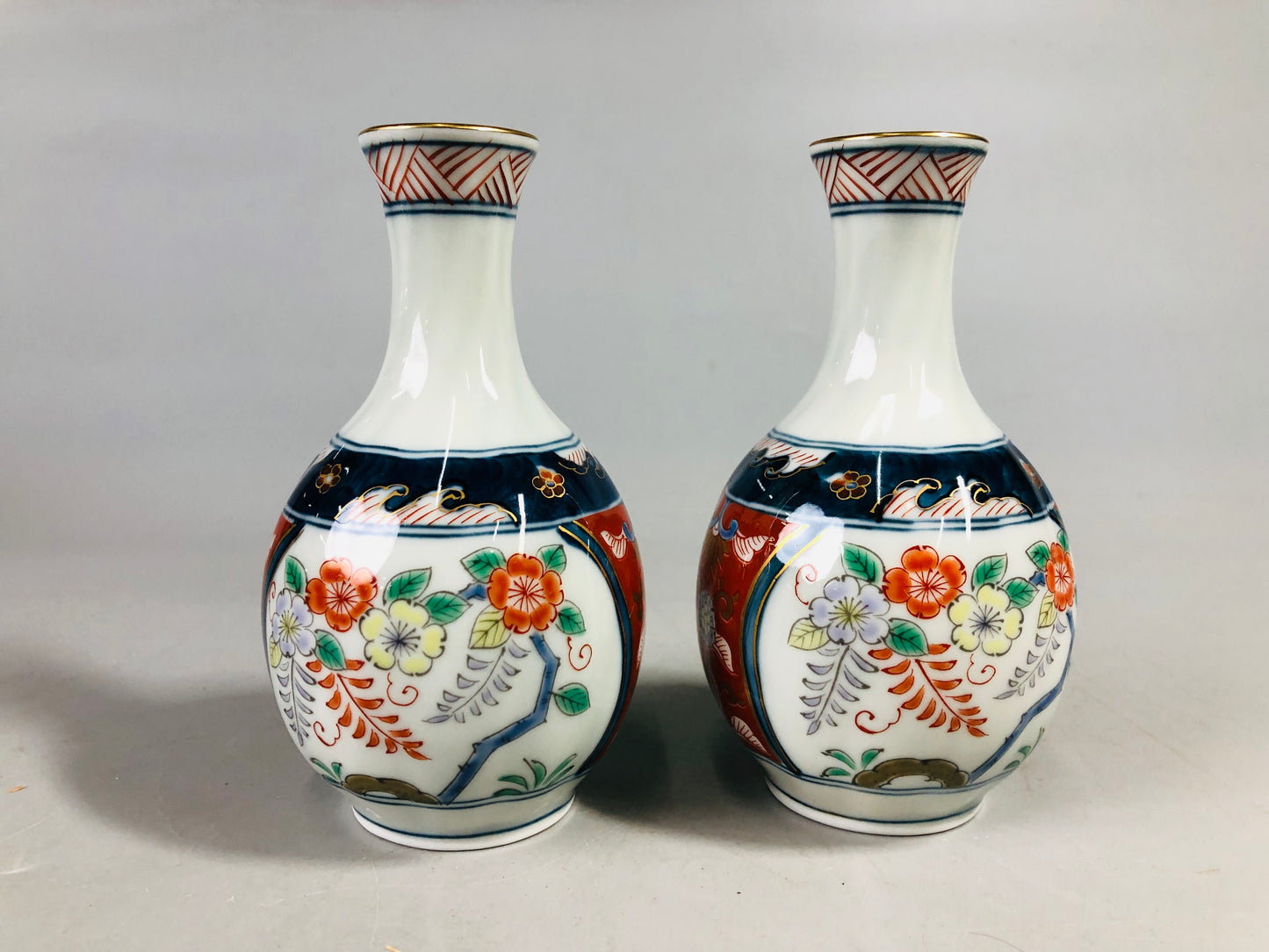 Y7171 CHOUSHI Arita-ware Sake bottle cup set signed box Japan antique tableware