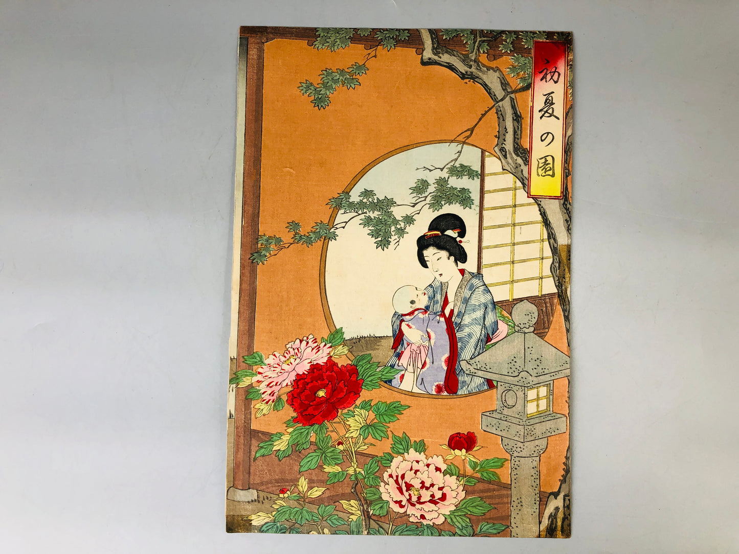 Y7184 WOODBLOCK PRINT Chikanobu triptych Japan Ukiyoe antique art interior decor