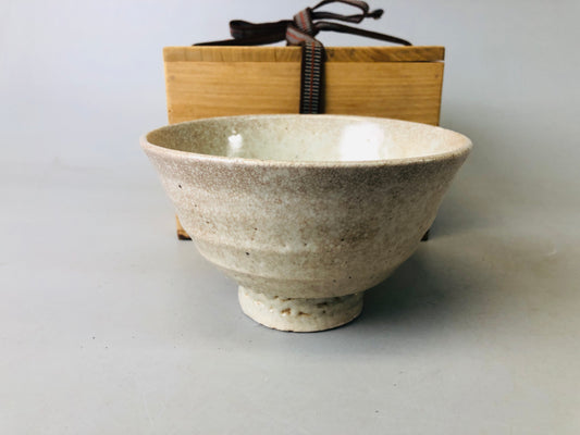 Y7210 CHAWAN Korean pottery bowl box Korea antique tea ceremony pottery cup