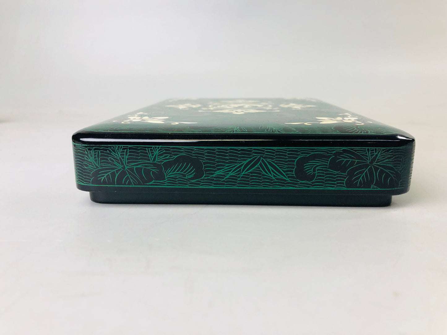 Y7249 BOX Mother-of-pearl Raden Makie Suzuri case signed box Japan antique