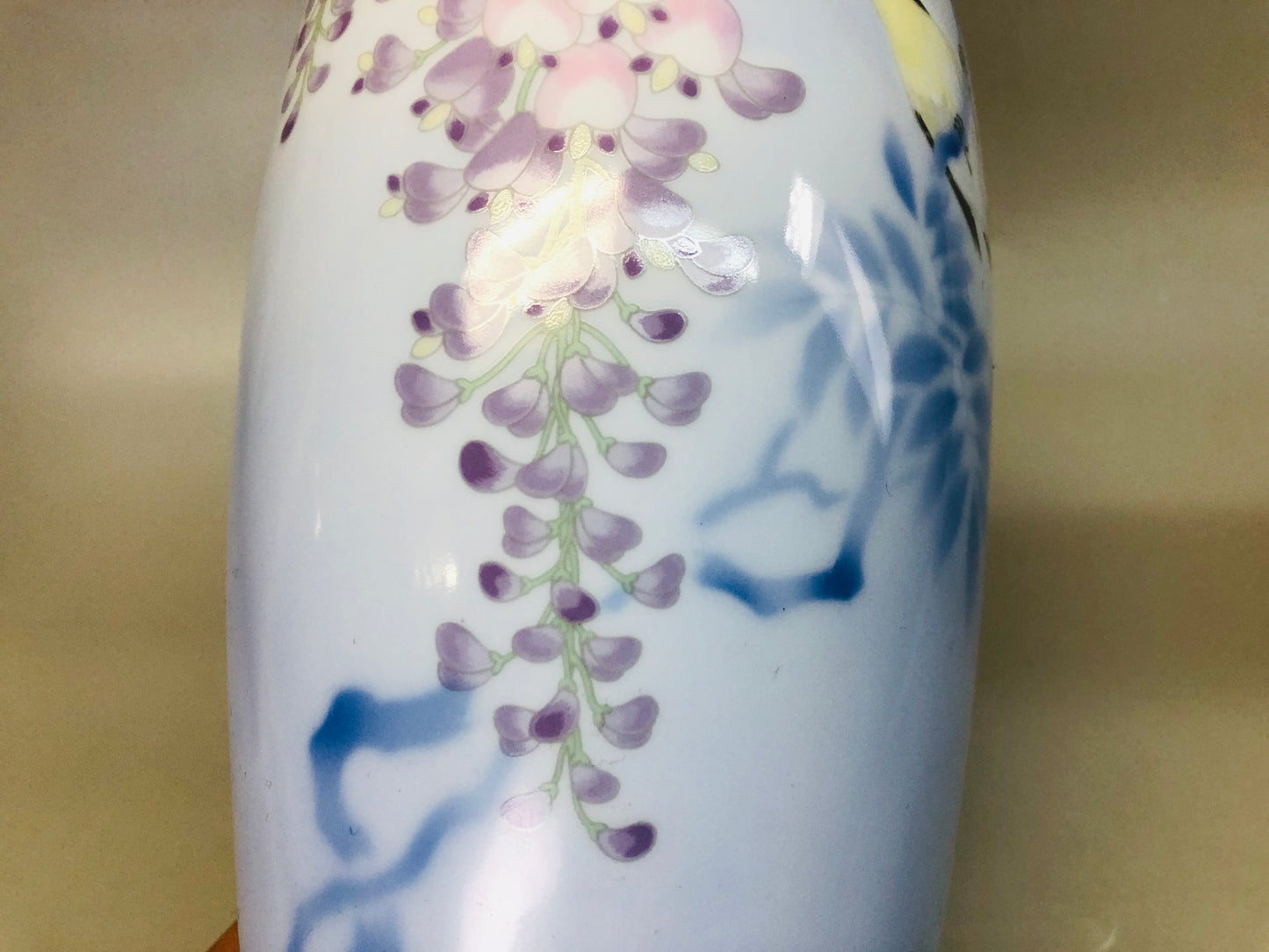 Y7286 FLOWER VASE Fukagawa pottery signed box Japan ikebana floral arrangement