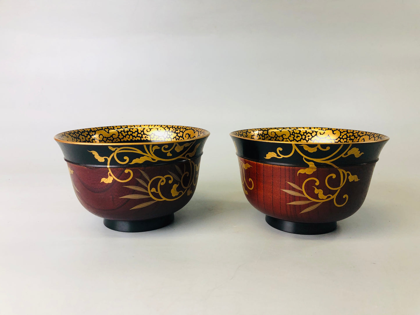 Y7312 HAISEN Makie Wash Basin bowl pair box Lucky mallet Japan antique container