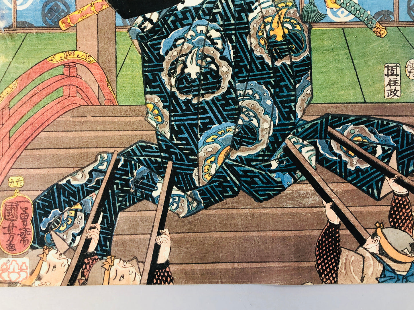 Y7325 WOODBLOCK PRINT Kuniyoshi Kiso Kaido 69 Wada Japan Ukiyoe art antique