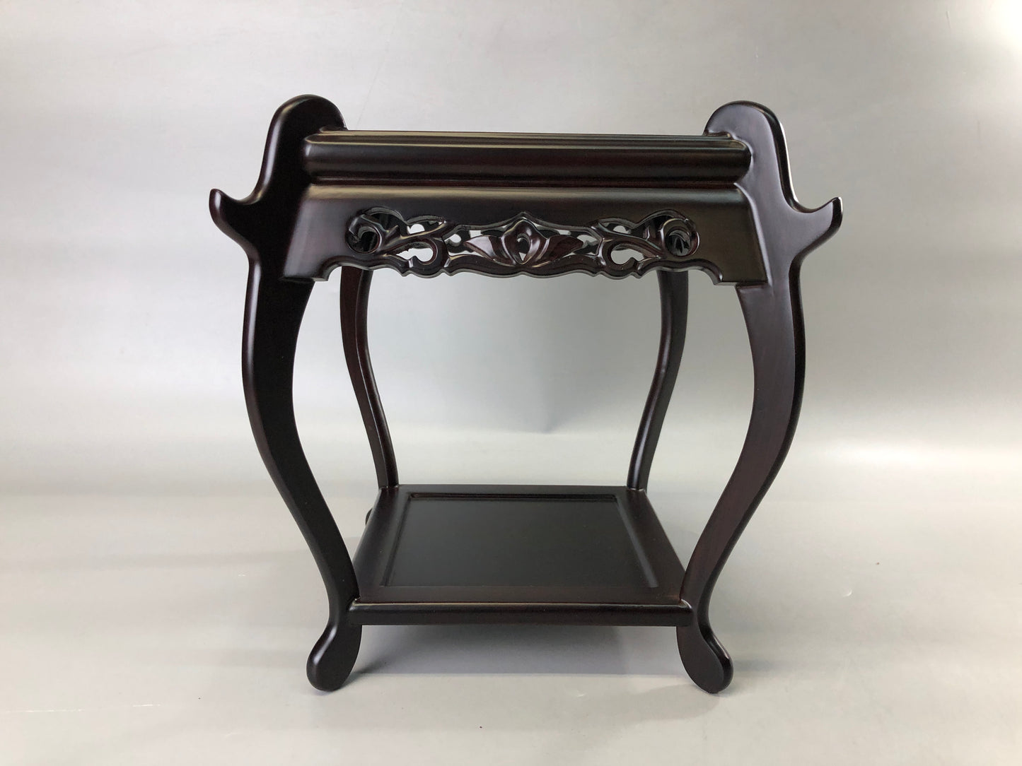 Y7386 FLOWER STAND wooden openwork Japan antique ikebana interior furniture