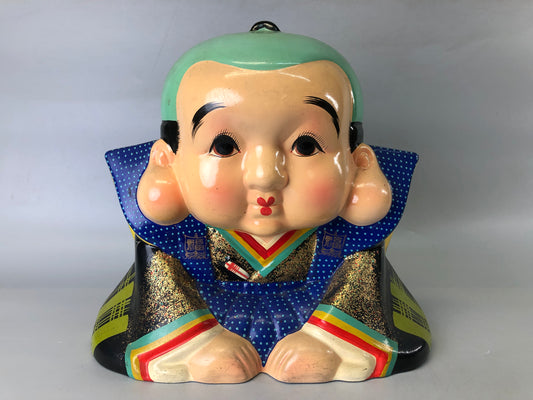 Y7389 NINGYO ceramic Fukusuke figurine clay doll Japan antique figure interior