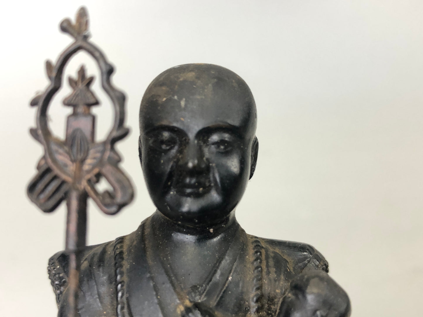 Y7491 STATUE Shian Koubou Daishi Buddha figurine shrine Japan antique interior