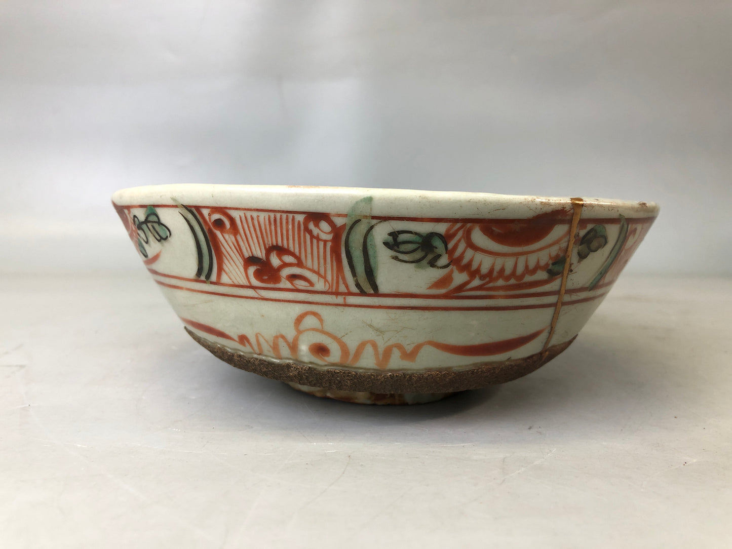 Y7595 CHAWAN Gosuakae bowl kintsugi box Japan antique pottery tableware vintage