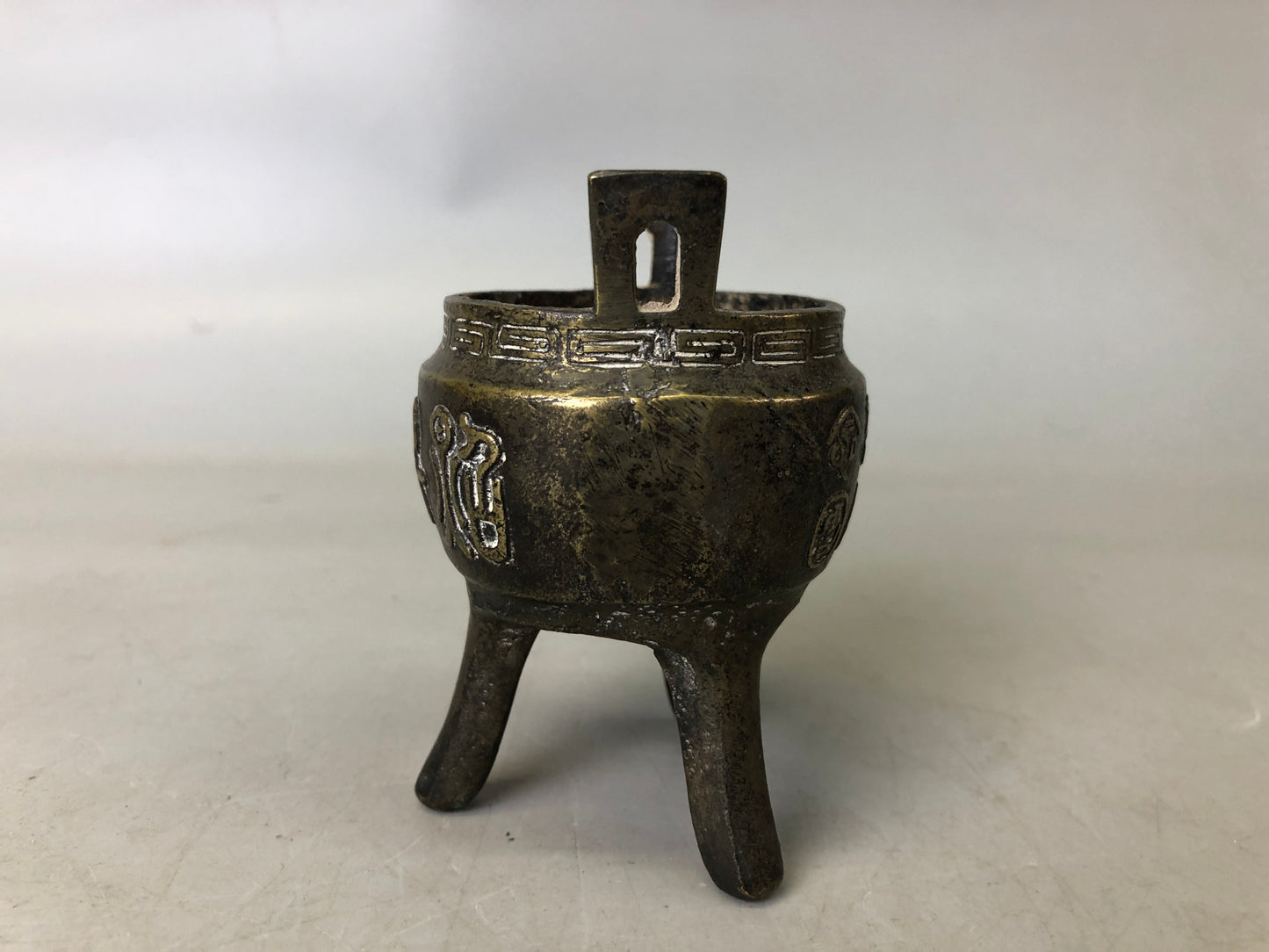 Y7613 KOURO copper Japan antique fragrance aroma incense burner aromatherapy